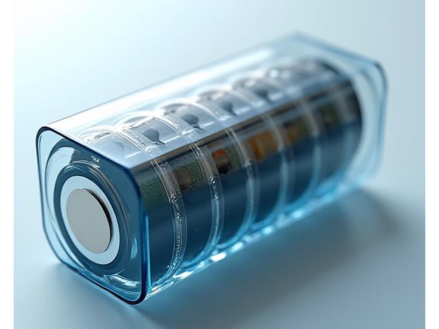 Cross-section of high-energy density Lithium-ion battery cells