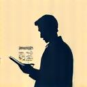 Illustration of a person analyzing energy consumption data on a tablet