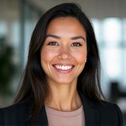Professional headshot of Elara Vance, CEO of LuminaGrid Energy, smiling confidently.