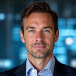 Professional headshot of Liam O'Connell, CTO of LuminaGrid Energy, looking astute and serious.