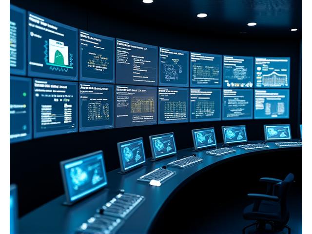 A detailed digital dashboard displaying real-time microgrid energy flows, consumption, and storage levels.