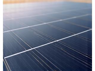 Close-up of a high-efficiency monocrystalline solar panel module