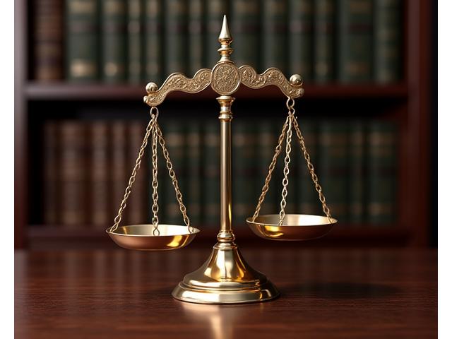 A finely balanced scale of justice, representing fairness and legal compliance.